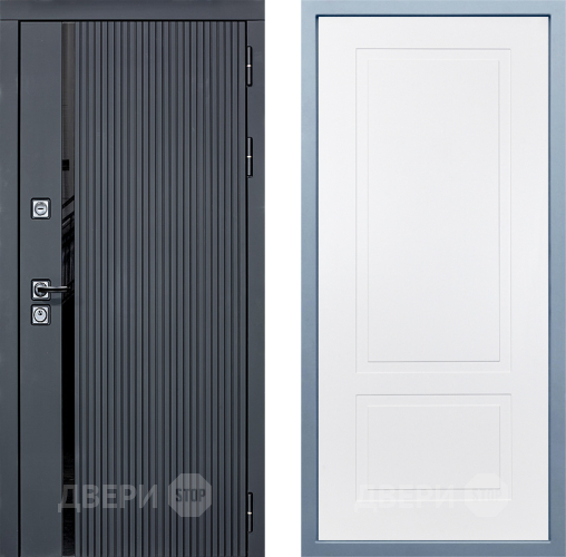 Входная металлическая Дверь Дива МХ-46 STR Н-7 Белый в Бронницах
