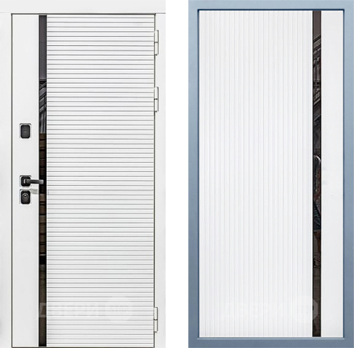 Входная металлическая Дверь Дива МХ-45 Белая STR МХ-46 Белый матовый в Бронницах