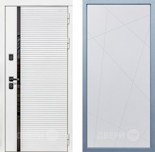 Входная металлическая Дверь Дива МХ-45 Белая STR Д-11 Белый в Бронницах