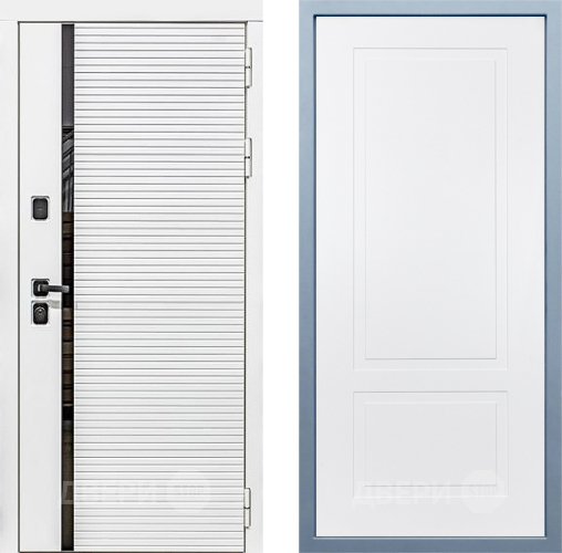 Входная металлическая Дверь Дива МХ-45 Белая STR Н-7 Белый в Бронницах