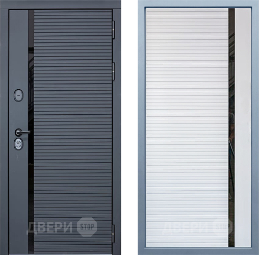 Входная металлическая Дверь Дива МХ-45 STR МХ-45 Белый матовый в Бронницах