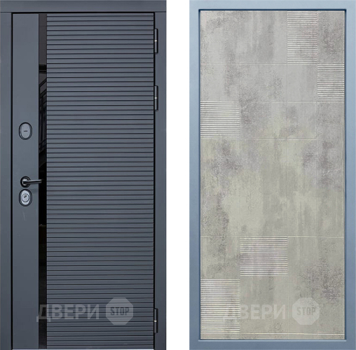 Входная металлическая Дверь Дива МХ-45 STR Д-4 Бетон темный в Бронницах