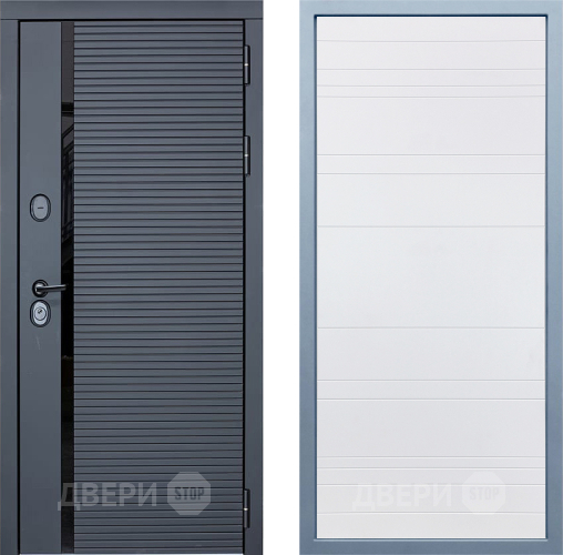 Входная металлическая Дверь Дива МХ-45 STR Д-5 Белый в Бронницах