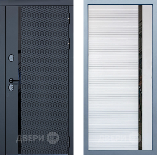 Входная металлическая Дверь Дива МХ-47 STR МХ-45 Белый матовый в Бронницах