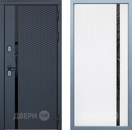 Входная металлическая Дверь Дива МХ-47 STR МХ-46 Белый матовый в Бронницах