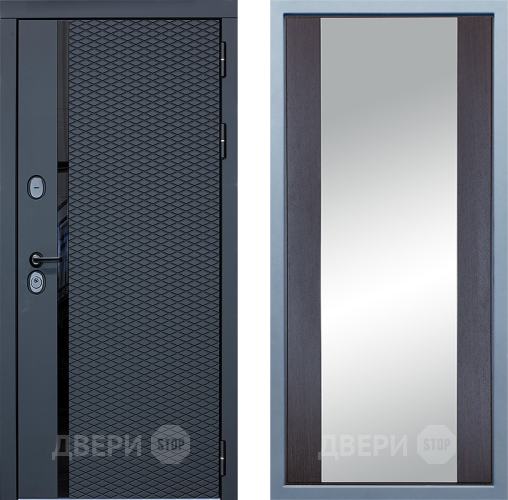 Входная металлическая Дверь Дива МХ-47 STR Д-15 Зеркало Венге в Бронницах