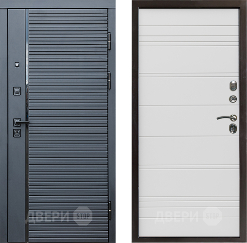 Входная металлическая Дверь Престиж Черная Линия Line Белый в Бронницах
