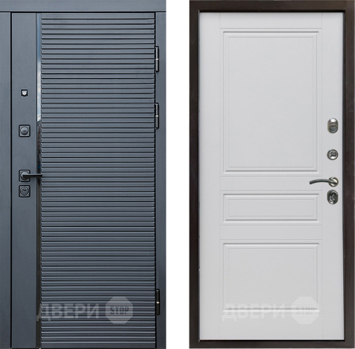 Дверь Престиж Черная Линия Классика Белый матовый в Бронницах