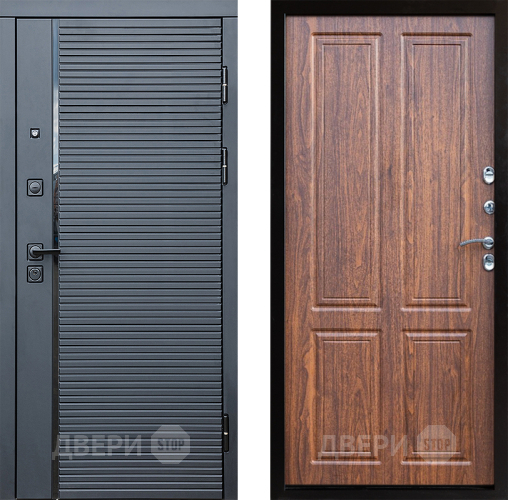 Входная металлическая Дверь Престиж Черная Линия Премиум Орех светлый в Бронницах