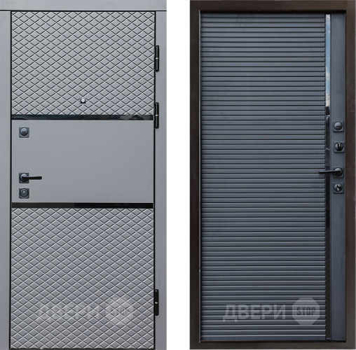 Входная металлическая Дверь Престиж Ромб Porte Черный кварц в Бронницах