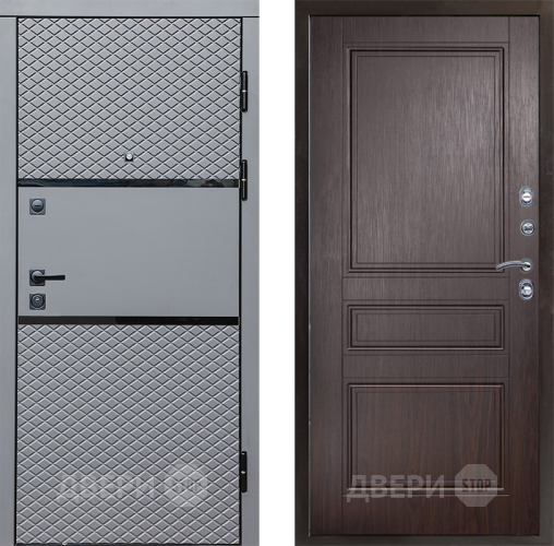 Входная металлическая Дверь Престиж Ромб Классика Венге в Бронницах