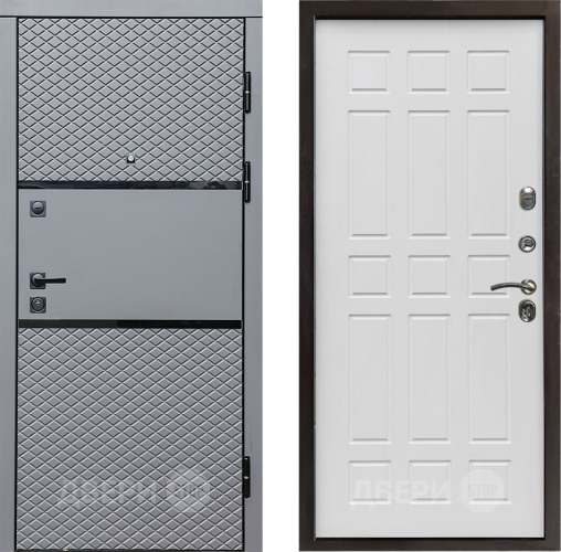 Входная металлическая Дверь Престиж Ромб Спарта Белое дерево в Бронницах