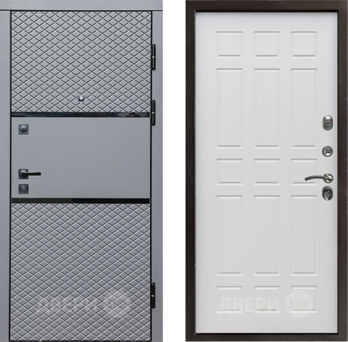 Входная металлическая Дверь Престиж Ромб Спарта Лиственница белая в Бронницах