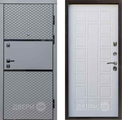 Входная металлическая Дверь Престиж Ромб Престиж Белое дерево в Бронницах