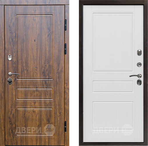 Входная металлическая Дверь Престиж Классика Дуб Классика Белое дерево в Бронницах