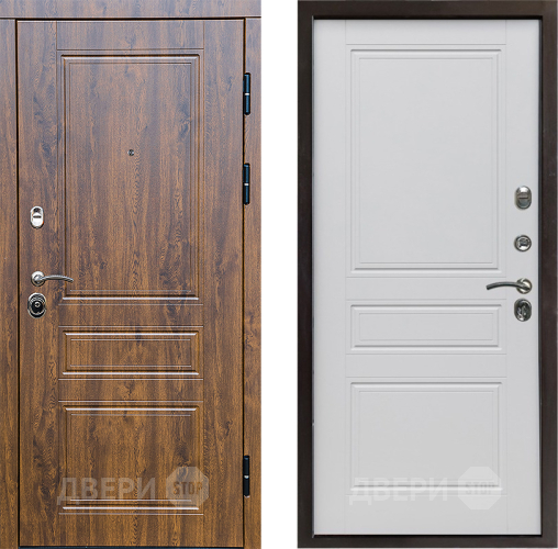 Входная металлическая Дверь Престиж Классика Дуб Классика Белый матовый в Бронницах