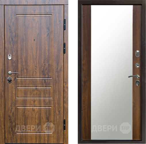 Входная металлическая Дверь Престиж Классика Дуб Зеркало Дуб в Бронницах