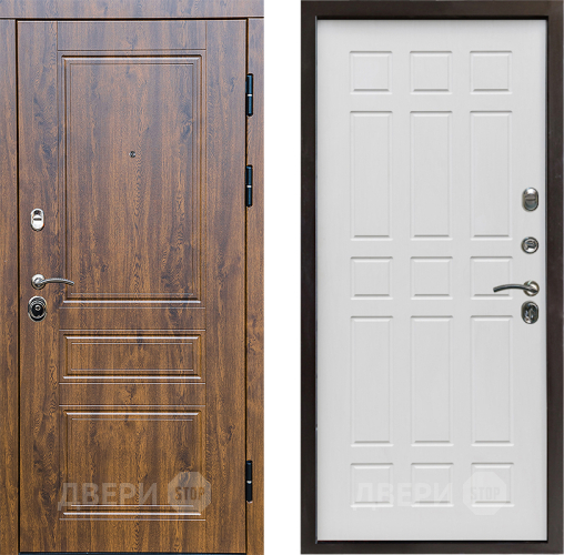 Входная металлическая Дверь Престиж Классика Дуб Спарта Белое дерево в Бронницах