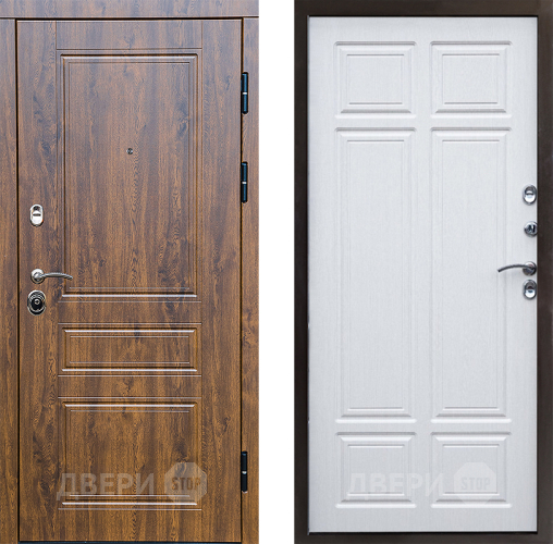 Входная металлическая Дверь Престиж Классика Дуб Премиум Лиственница белая в Бронницах