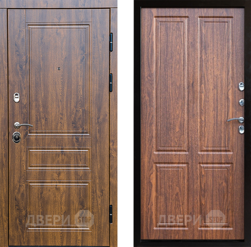 Входная металлическая Дверь Престиж Классика Дуб Премиум Орех светлый в Бронницах