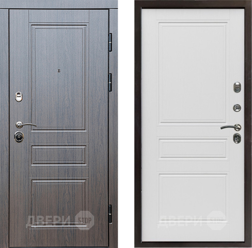 Входная металлическая Дверь Престиж Классика Венге Классика Лиственница белая в Бронницах