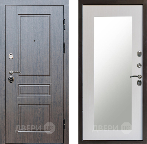 Входная металлическая Дверь Престиж Классика Венге Зеркло Пастораль Лиственница белая в Бронницах