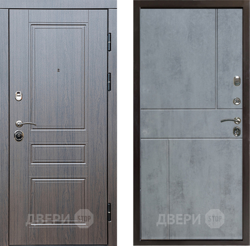 Входная металлическая Дверь Престиж Классика Венге Горизонт Бетон темный в Бронницах