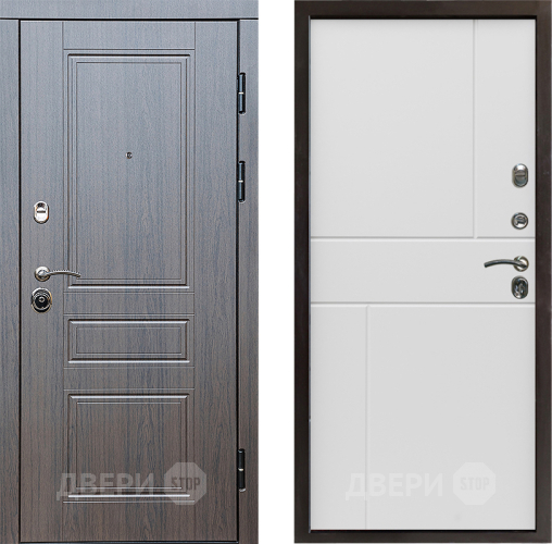 Входная металлическая Дверь Престиж Классика Венге Горизонт Бетон белый в Бронницах