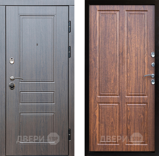 Входная металлическая Дверь Престиж Классика Венге Премиум Орех светлый в Бронницах