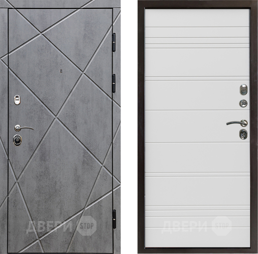 Входная металлическая Дверь Престиж Лучи Line Белый в Бронницах