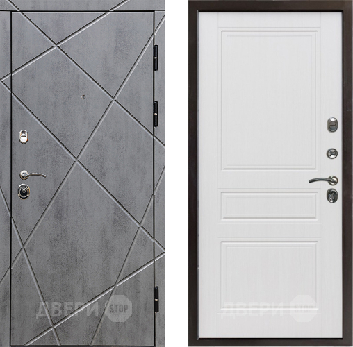 Входная металлическая Дверь Престиж Лучи Классика Белое дерево в Бронницах