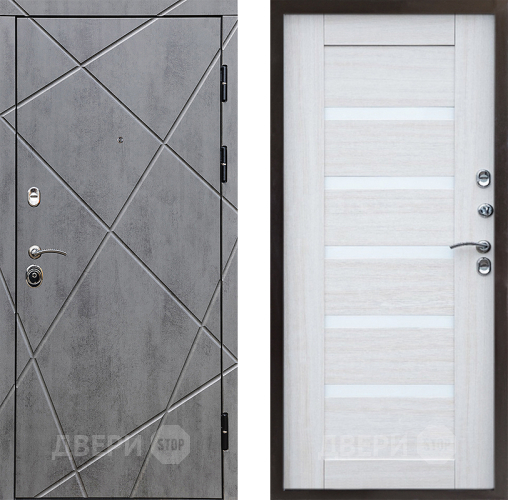 Входная металлическая Дверь Престиж Лучи Царга Лиственница белая в Бронницах