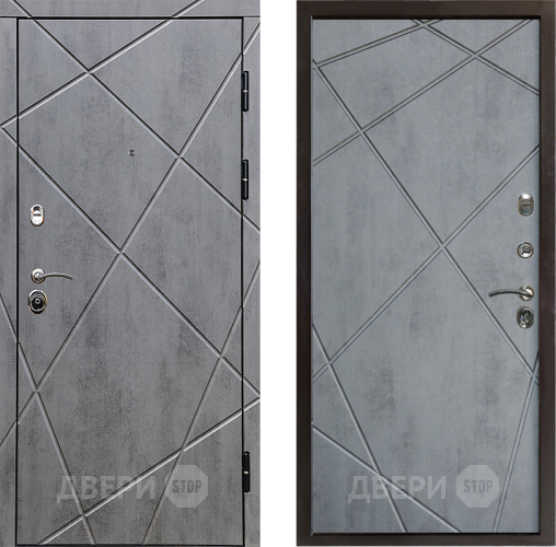 Входная металлическая Дверь Престиж Лучи Лучи Бетон темный в Бронницах