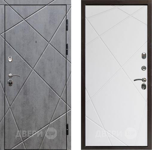 Входная металлическая Дверь Престиж Лучи Лучи Бетон белый в Бронницах