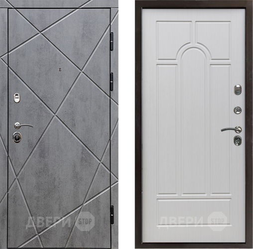 Входная металлическая Дверь Престиж Лучи Арка Лиственница белая в Бронницах