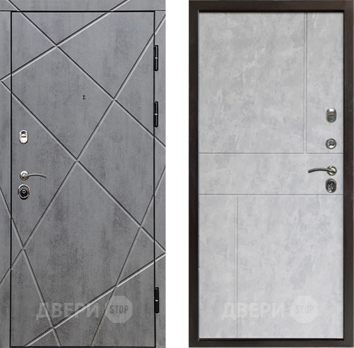 Входная металлическая Дверь Престиж Лучи Горизонт Бетон светлый в Бронницах