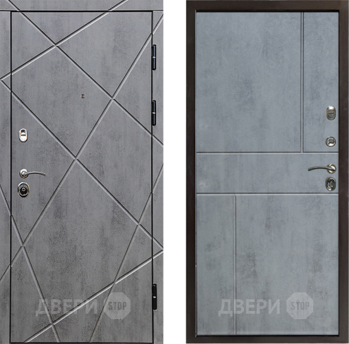Входная металлическая Дверь Престиж Лучи Горизонт Бетон темный в Бронницах