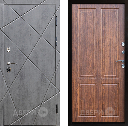 Входная металлическая Дверь Престиж Лучи Премиум Орех светлый в Бронницах