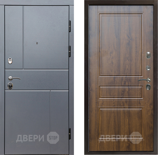 Входная металлическая Дверь Престиж Горизонт Грэй Классика Дуб в Бронницах