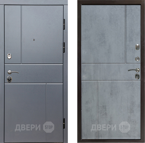Входная металлическая Дверь Престиж Горизонт Грэй Горизонт Бетон темный в Бронницах
