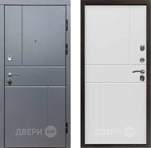 Входная металлическая Дверь Престиж Горизонт Грэй Горизонт Бетон белый в Бронницах