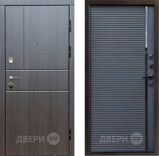 Входная металлическая Дверь Престиж Горизонт Венге Porte Черный кварц в Бронницах