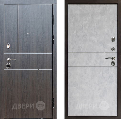 Входная металлическая Дверь Престиж Горизонт Венге Горизонт Бетон светлый в Бронницах