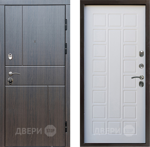 Входная металлическая Дверь Престиж Горизонт Венге Престиж Белое дерево в Бронницах