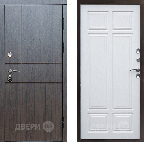 Входная металлическая Дверь Престиж Горизонт Венге Премиум Лиственница белая в Бронницах