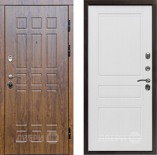 Входная металлическая Дверь Престиж Стандарт Классика Белое дерево в Бронницах