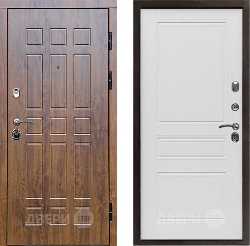 Входная металлическая Дверь Престиж Стандарт Классика Лиственница белая в Бронницах