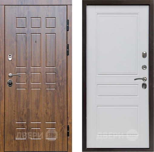 Входная металлическая Дверь Престиж Стандарт Классика Белый матовый в Бронницах