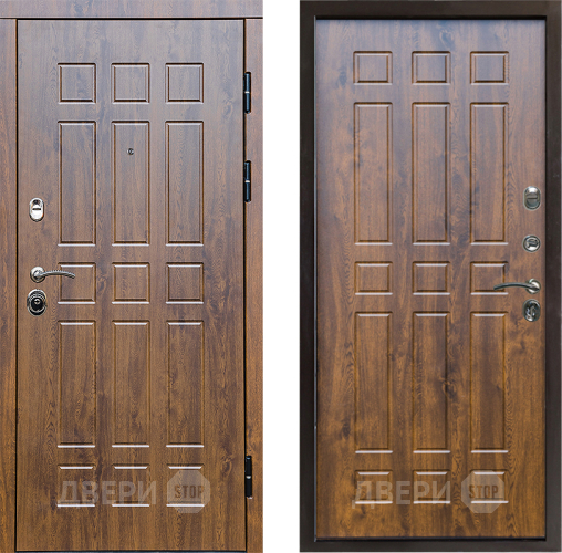 Входная металлическая Дверь Престиж Стандарт Спарта Дуб в Бронницах