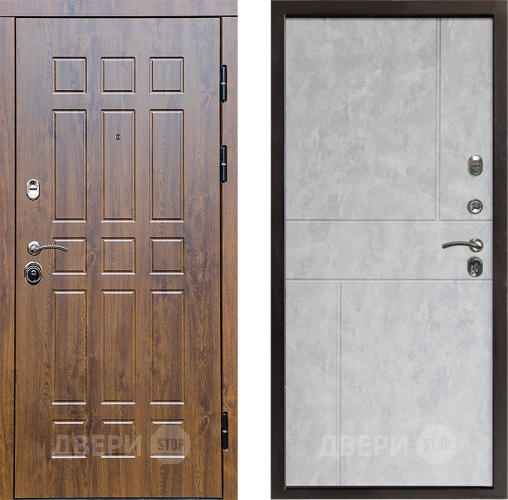 Входная металлическая Дверь Престиж Стандарт Горизонт Бетон светлый в Бронницах